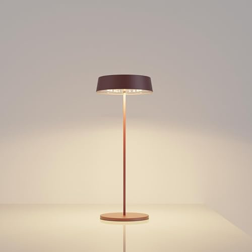 Palmina 901- LED Tischlampe kabellos mit Touch, dimmbar,Aluminium Outdoor-Tischlampe, IP54 wasserdicht, kabellose Tischleuchte für Restaurant, Schlafzimmer, Bar, Camping und Garten