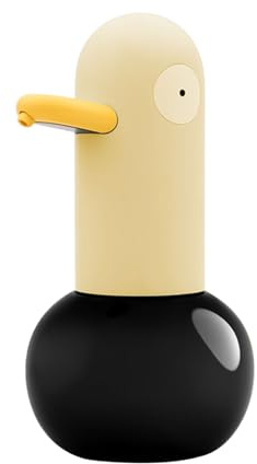 Automatischer Seifenspender, berührungslos, niedliche Ente, berührungslos, schäumender Handseifenspender, 400 ml, wiederaufladbarer Seifenspender für Badezimmer, Küche (gelb)