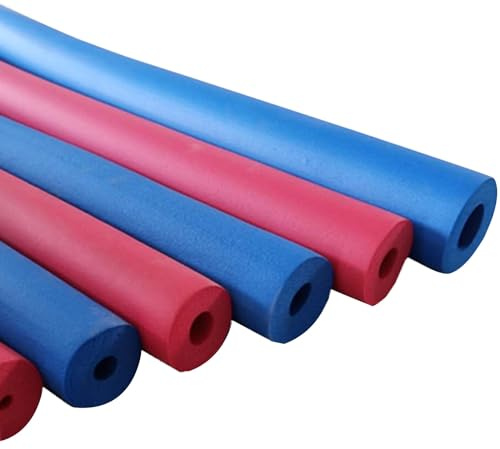 Foam Pipe Insulation Lagging - Red/ Blue Foam Tube Cladding - Outdoor Antifreeze Insulation Pipe Coves(Red,6mmx15mmx2m)