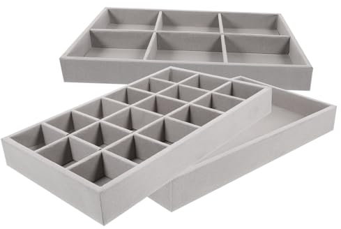 Alipis 3pièces Plateau De Rangement Bijoux Pour Boucles d Oreilles Bagues Colliers Et Bracelets Organisateur De Bijoux Compact