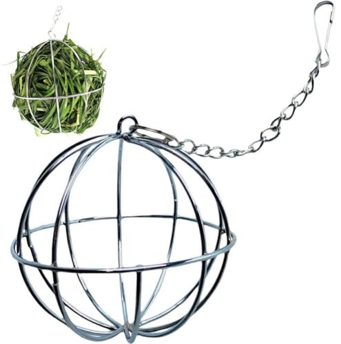 Muteitt Hasen-heu-futterball, Hasen-graskugel-Spiel-kauspielzeug, Hängender Heu-krippenspender Für Chinchillas, Meerschweinchen, Hamster, Kleintiere