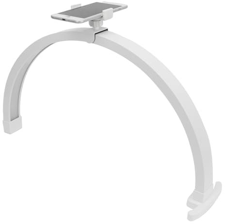 GOWENIC Lampada da Scrivania per Unghie a Mezzaluna, Lampada da Scrivania per Unghie a Mezzaluna da 22 Pollici con Pulsante a Sfioramento, Luce da Tavolo 3200-5600K con Clip per (Spina