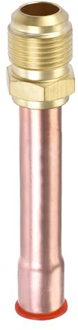 YOKIVE 1pz Raccordo Ottone Tubo Rame, Raccordo per Unità Condizionamento Aria 45 Gradi, Ottimo per Condizionatore d'Aria (Filettatura Flare da 1/2)