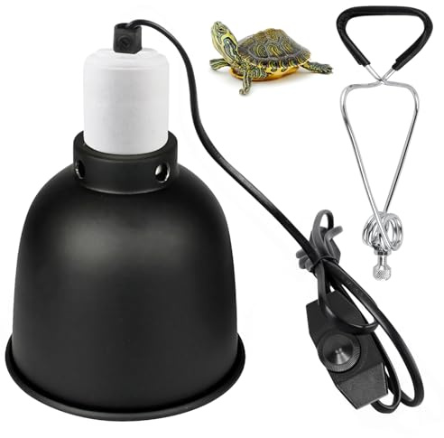 Terrarium Aluminium 5,5 sköldpadda värmelampa, terrarium värmelampa kupol terrarium värmelampa uttag för lampa terrarium lampa för sköldpadda, ödla, amfibier