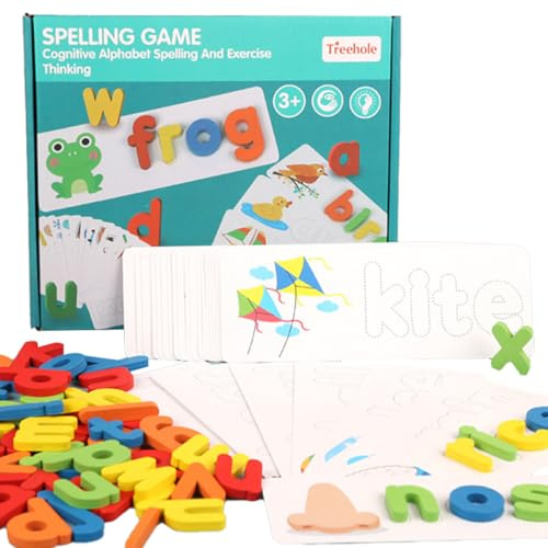 SULIUDAJI Buchstaben Lernen Spielzeug Jahre Mädchen Buchstaben Lernen Lernspiele Ab 3-8 Jahre Kinderspielzeug Ab 3-8 Jahre Steckpuzzle Holz Montessori Spielzeug Ab 3-8 Jahre Junge Einschulung Geschenk