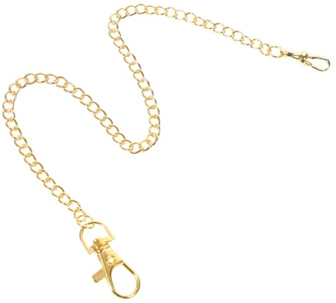 VALICLUD Goldene Metall Jeanskette mit Rundfederhaken, Dekoration für Jeans | Taschen, Schlichte Form, Elegant und Schick, Leicht zu Tragen, Sichere Nutzung