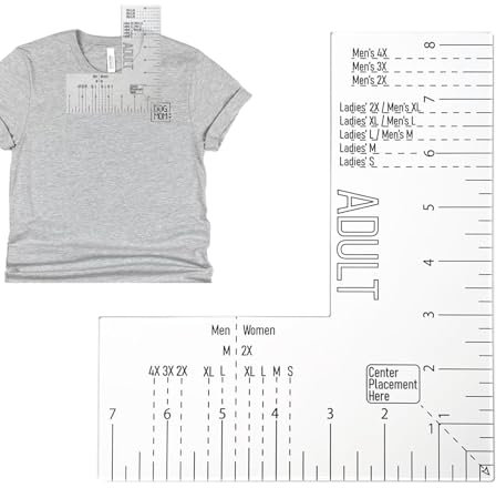 Anleitung zum T-Shirt-Lineal,Acryl-T-Shirt-Messwerkzeug T-Shirt-Lineal-Ausrichtungswerkzeug für Wärmepresse, Siebdruck-Sublimation für professionelle Schneider und Anfänger