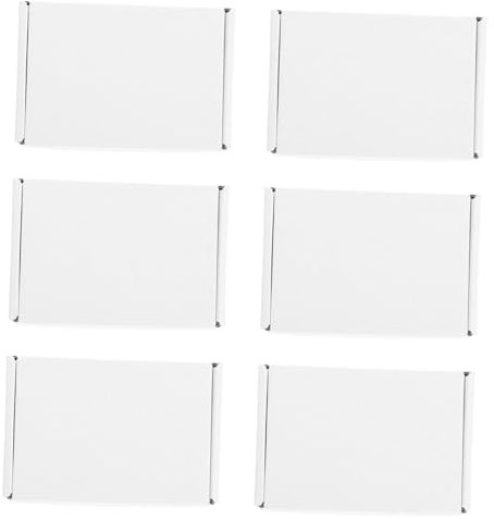 Lurrose 6stücke Weiße Versandkartons Aus Pappe Für Kleinunternehmen Leere Versandkartons Für Verpackung Versand Und Lagerung Aus Karton Und Kraftpapier