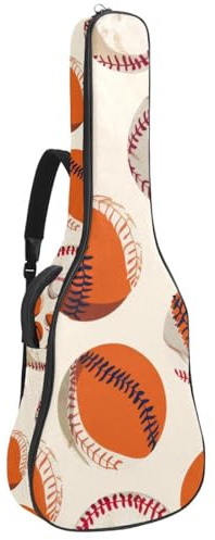 Gitarrentasche in voller Größe, 101,6 cm, 104,4 cm, 106,7 cm, Tragetasche für E-Bass, klassische Gitarre, Totenkopf, Blumen, Pflanzen, Schmetterlinge, Mehrfarbig 04, 42.9x16.9x4.7 in, Lässiger