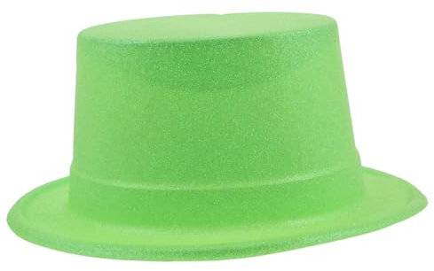 NAMOARLY Grüner Zylinderhut Für Patrick's Day Glitzernder Kostümhut Für Männer Und Frauen Festliche Kopfbedeckung Für Partys Und Karneval Hochwertiger Und Pflegeleichter Hut