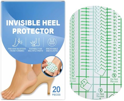 Kustimantu Cerotti per il tallone per la prevenzione delle vesciche – cerotti adesivi invisibili anti-abrasione, protezione contro l'attrito con design sottile, per amici colleghi, partner, uso