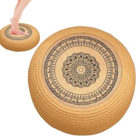 Cojín del Piso - Meditation Cushion | Almohada de Piso | Cojines de Piso para Adultos | Rattan otomana | Cojín del Piso de Tatami | Almohadas para Sentarse en el Piso | Espesa Almohadilla de t