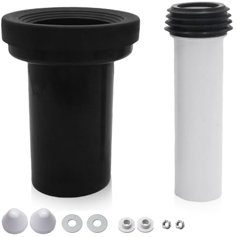 Set di collegamento per cassetta di scarico WC a parete, in PVC, diametro tubo 90/110, lunghezza 180 mm, compatibile con Geberit Duofix 405.116.00.1, tubo di scarico per WC a parete