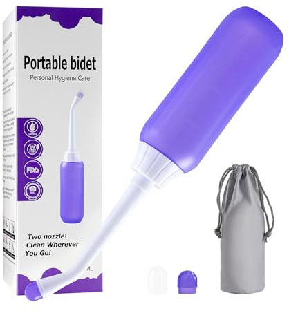 Bidet portable de voyage - Pulvérisateur léger 400 ml | Irrigateur d'hygiène des toilettes, dispositif de soins personnels, nettoyant de zone privée, pulvérisateur de voyage, accessoire d'hygiène de