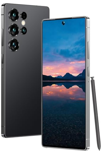Maustron Smartphone I25 Ultra Simlock 5G senza contratto/Android 14, 8 GB + 256 GB, 7,3 HD+, Octa Core, 64 MP + 108 MP, Dual SIM/GPS/Versione IT (Nero)