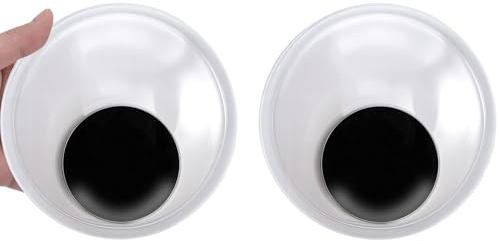 2 Stück Selbstklebend Wackelaugen Groß,15cm Große Kulleraugen Runde Kunststoff Wackelaugen Selbstklebende 3D Augen Aufkleber für DIY Bastelarbeiten Scrapbooking Heim Dekorieren