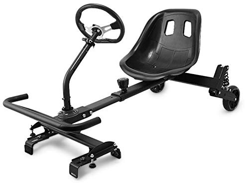 Hover Go Karts Cart Verstellbarer Hoverkart Hoverboard Sitz Self Balancing Scooter Zubehör Kompatibel mit 16,5 cm, 20,3 cm und 25,4 cm, Umbauset, Geschenk für Kinder, Schwarz