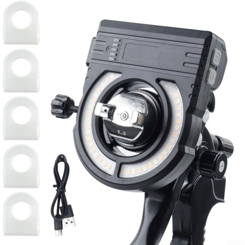 ComfyHarbor Luz de llenado de pintura en aerosol ajustable para coche con 5 modos de temperatura de color 2700 K-6500 K, LED de 500 lúmenes, se adapta a boquillas de 0.95 a 1.65 pulgadas para uso en
