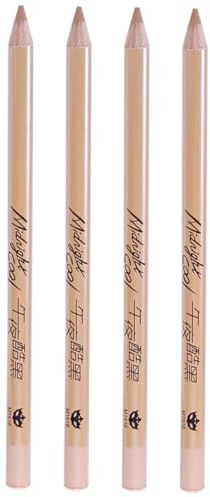 ELAYARD 4 Stück-pack Concealer Stifte für Augenringe und Sommersprossen mit Holzmaterial für Reisen und Geschäftsreisen Deckt Narben und Flecken Ab Damen Make Up Artikel