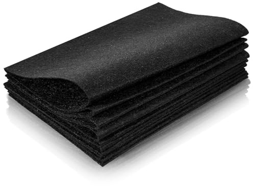 10 Pcs Black Felt Sheets, 8 X 12 Soft Felt Fabric, Felts Sheets for Crafts for DIY Crafts Sewing Quilting Project Patchwork