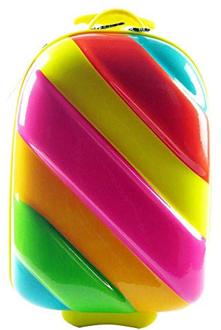 Bouncie Kinder-Trolley Rainbow, Kindergepäck, Reisekoffer, 20 Liter, bunt