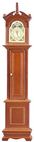 Miniatur Standuhr Modell, Puppenhaus Klassische Schreibtischuhr Vintage Holz Standuhr Puppenhaus Miniaturen Möbel
