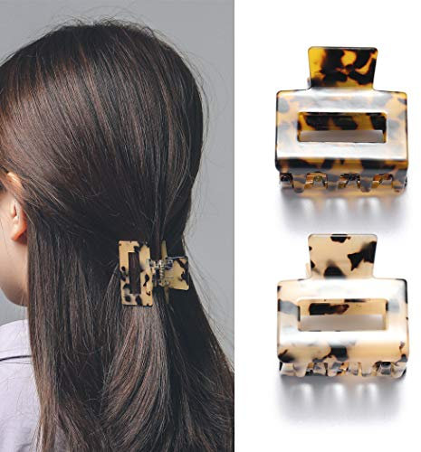 Runmi Haarklammern, Leopardenmuster, rutschfest, starke Haarspangen für Damen und Mädchen, 2 Stück