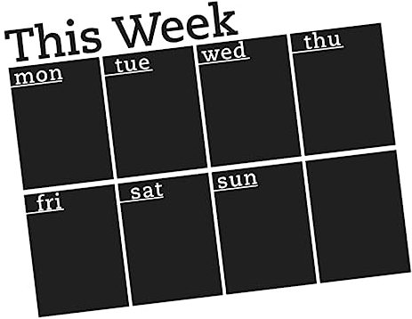MAGICLULU 2stücke Wöchentlicher Planer Aufkleber Selbstklebend Entfernbare Wandtafel Für Zuhause Büro Und Schule Für Notizen Erinnerungen Und To-do-listen