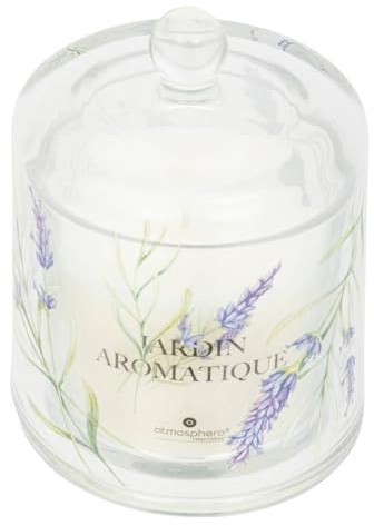 Atmosphera - Bougie parfumée oudy 240g avec cloche verre patchouli