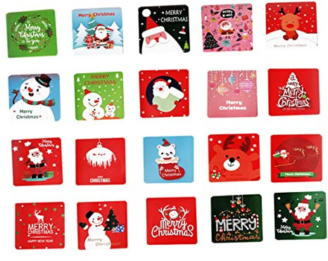 Lurrose 20stücke Weihnachtskarten Mit Motiven Papiergrußkarten Für Partner Freunde Weihnachtszeit