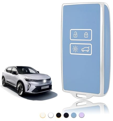 TOOMUME Funda Llave, Carcasa Llave Tarjeta Apto para Renault Scenic 4 Megane Talisman Koleos Kadjar Clio Captur Espace Zoe Arkana Master Dacia Duster Jogger, Cubierta Llaves Coche Mando - Smart Key