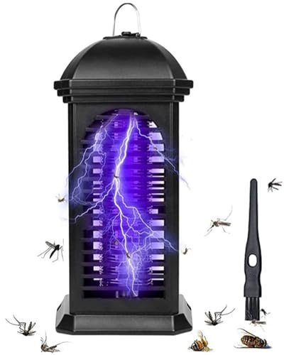 Insektenvernichter Elektrisch Mückenlampe mit LED-Licht, ElectricShock und wasserdichter IPX4 Mückenfalle, Mückenabwehr Outdoor für Mücken und Fliegen (11W-1800V)