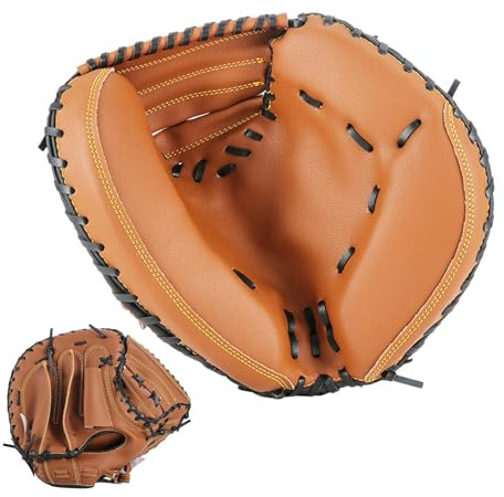 Baseball Catcher handskar höger hand kastare slitstark vänster handske | Mjuk bollfångare tjock basebollvante för softboll, övningsutrustning