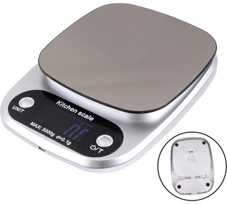 PAMINGONO Báscula Digital Para Alimentos Acero Inoxidable Báscula De Cocina Pantalla Lcd Precisión Herramienta De Medición