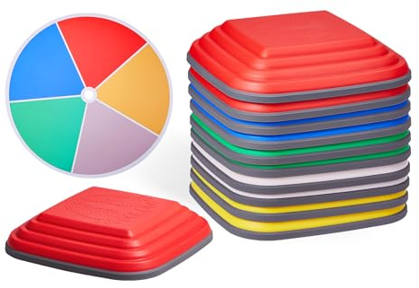 VEVOR Balance Stepping Stones for Kids, 10 PCS, Up to 220 lbs, Non-Slip Toddlers Sensory Stepping Stones, Obstacle Course Coordination Game Toys Indoor or Outdoor Play for Children Aged 3 4 5 6 7 8+