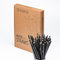 Cocti Pajitas de Papel - 100% Biodegradables, Duraderas, Sin Mal Sabor a Papel, Aptas para Bebidas Frías - 200mm x 6mm, Negro 300uds.