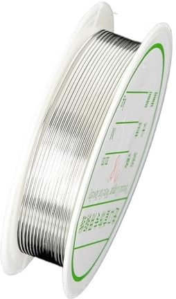 Durchmesser 0,2 mm/0,25 mm/0,3 mm/0,4 mm/0,5 mm/0,6 mm/0,8 mm/1,0 mm (1,5–20 m/Rolle), legierter Kupferdraht, Silber/Gold/Kupfer-Basteldraht(Silver,Dia 0.2mm 20m)