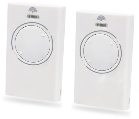 2 Pièces Telecommande Porte de Émetteur de Garage 868MHz,Telecommande Portail 2 Canaux Compatible avec XT2 868 SLH LR, XT2 868 SLH（Blanc）