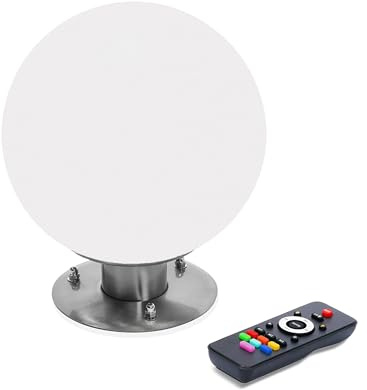 Esotec Solar Leuchtkugel Solarkugel Garten Liana 25 Edelstahlfuß 102662 | Ø25cm, Fernbedienung, 10 Lichtfarben, Farbwechsel/Dauerlicht, 3000/4000/6500K, Timer 3/5/8/10 Std, Edelstahl-Standfuß, Akku