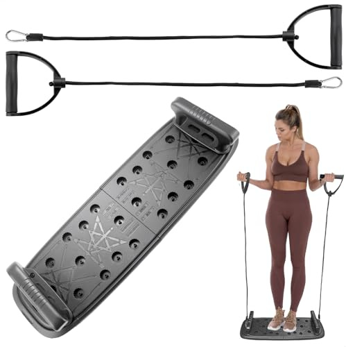 Push Up Board, Flexiones Con Cuerda Tensora, Plegable Y Multifuncional Tabla Flexiones Multifuncion, Flexiones Soporte Suelo Para Musculación, Entrenamiento de Fuerza, Fitness En Casa