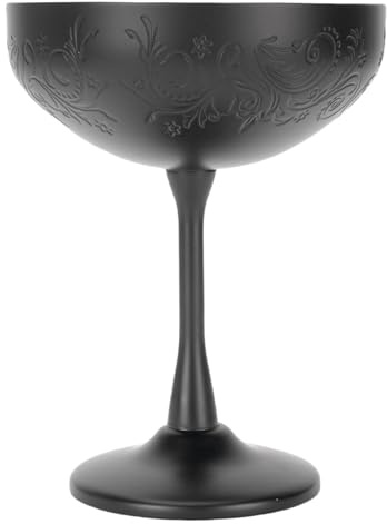 AUNMAS Bicchiere da Cocktail, Bicchiere da Martini Multifunzionale Infrangibile in Acciaio Inossidabile a Bocca Larga con Piede Elegante per Riunioni Domestiche di Feste da Bar (inciso)