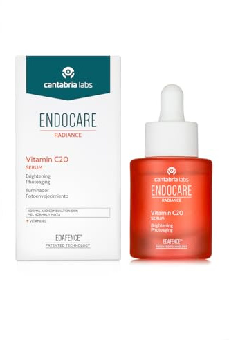 Cantabria Labs – Endocare Radiance Vitamin C20 Serum – 30 ml – Sérum Antioxidante con Vitamina C Pura – Reduce los Signos del Fotoenvejecimiento