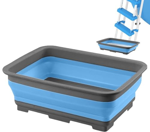 Vasca Lavapiedi per Piscina Secchio Pieghevole Pulizia Piedi | Pediluvio per l'Ingresso della Piscina Adatto Per Piscina, Spiaggia, Campeggio, Lago, Stagno, Giardino, Cortile E Prato