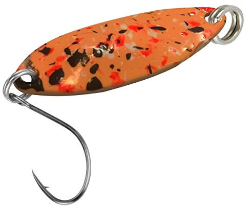Fishing Tackle Max FTM Spoon Tango 1, 8g - Forellenblinker zum Spinnfischen, Forellenköder zum Spinnangeln, Blinker für Forellen, Löffelblinker, Farbe:orange camo, Bunt, Normal