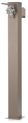 Fontana da Giardino con Doppio Rubinetto Belfer 42QRR Tortora
