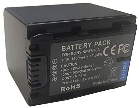 XITAIAN 7.3V 13.8Wh 1900mAh NP-FV70A Replacement Camcorder Battery for Sony NP-FV30 NP-FV50 NP-FV50A NP-FV70 NP-FV70A NP-FV100 NP-FV100A Series