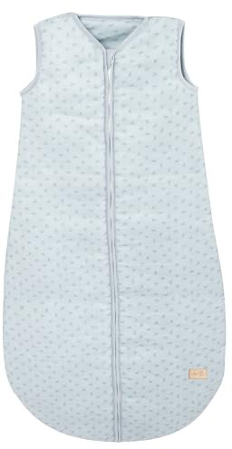 roba Babyschlafsack Lil Planet für Neugeborene - 110 cm - Ganzjahres Schlafsack aus Bio Baumwolle - Musselin GOTS - Hellblau / Sky