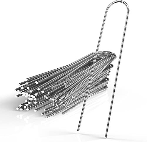 INTIRILIFE Ancoraggio da Terra 100 x 200 x 25 x 3,4 mm in Acciaio Inossidabile zincato - piolo di Fissaggio in Vello di Erbacce per Terra Chiodi