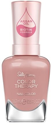 Sally Hansen Colour Therapy Nail Polish, 199 Eiffel In Love, Strengthen and Nourish Nails, Infused with Biotin and Argan Oil, 3-in-1 Formula, High-Shine Finish, Salon Quality Results, 14.7ml