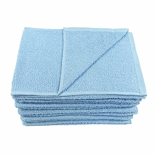 Bright Bots Frottee-Stoffwindeln, wiederverwendbar, 100 % Baumwolle, saugfähig, 60 x 60 cm, Blau